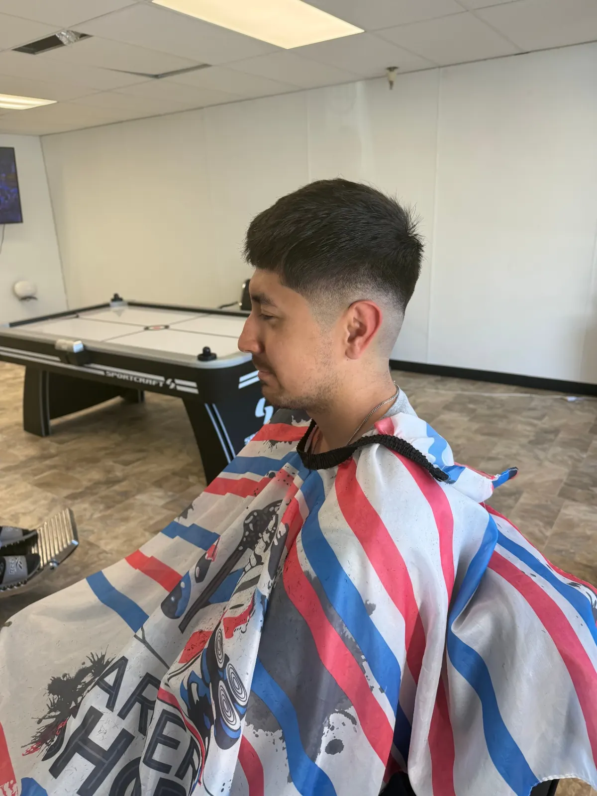 Low fade with textured top